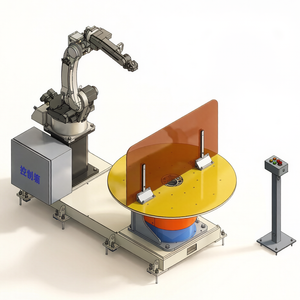 Single robot horizontal rotary positioner