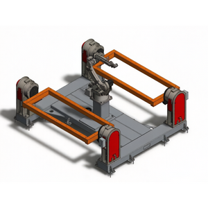 Head and tail frame H workstation - integrated - single robot welding workstation