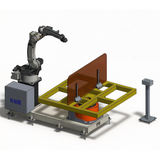Single robot horizontal rotary positioner